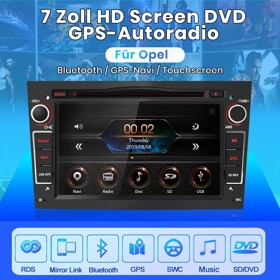 7" Für Opel Astra Vivaro Vectra Zafira Corsa Tigra Autoradio CD DVD GPS Nav DAB+ - Bild 2 von 4