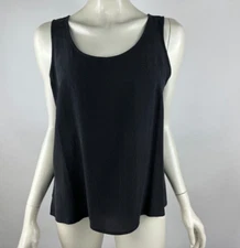 Citron Santa Monica Washable Textured Silk Tank Top Women M EUC SleevelessBlouse