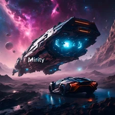 Digital Image Picture Photo Pic Wallpaper Background AI ART Space Car in Space