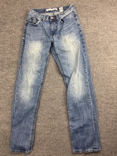 Tin Haul Jeans Men's 31/Xl Blue Denim Straight Leg Western Thick Stitch Rodeo
