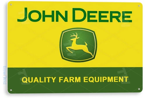 TIN SIGN John Deere Retro Farm Tractor Equipment Barn Shop Metal Sign Decor C574