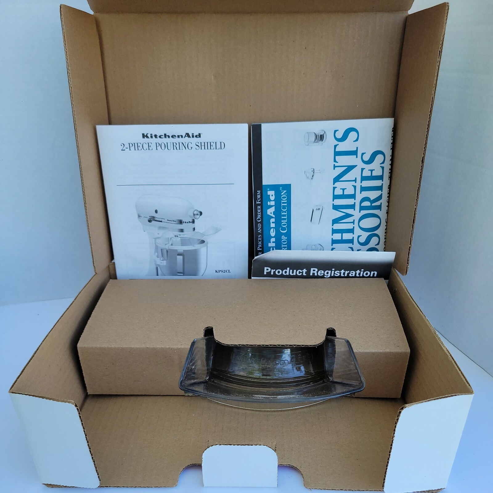 KitchenAid Hinged POURING SHIELD KPS2CL Stand Mixer Accessory 2 Piece