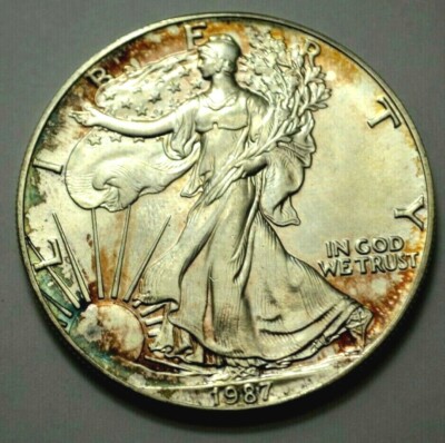 1987 American Silver Eagle Dollar 1 Oz Fine Silver Coin, Nat