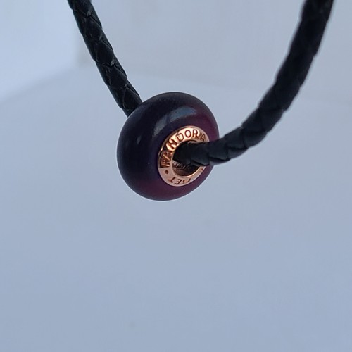 New Authentic Pandora Mate Purple Murano Glass Charm - Picture 4 of 6