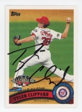 SIGNED BASEBALL CARD AUTO 2011 TOPPS TYLER CLIPPARD WASHINGTON NATIONALS #US68