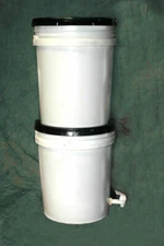 Gravity Feed Ceramic Filter Buckets - camping, fishing, survival, boil orders!