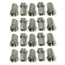 NEW 20 pack F-Type Male Twist On Connectors for RG6 Coaxial Coax Antenna Cable