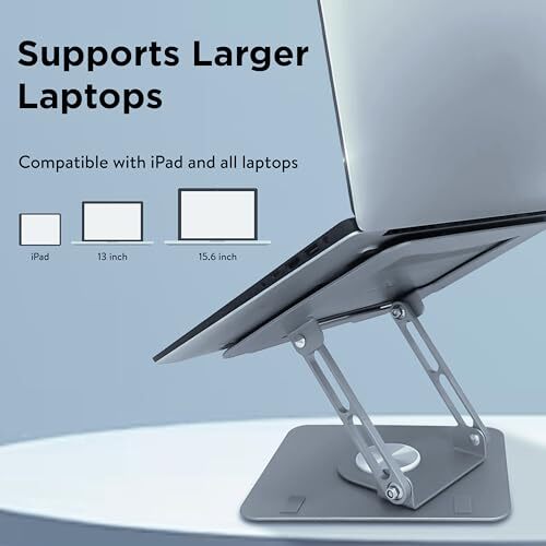 Adjustable Laptop Stand for Desk Ergonomic Riser with Cooling Ventilation