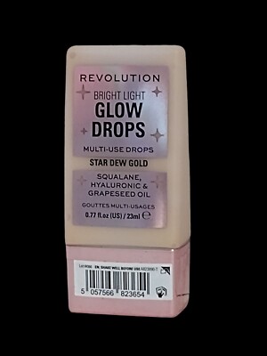 Revolution Beauty BRIGHT LIGHT GLOW DROPS Multi-Use Highlighter STAR DEW GOLD