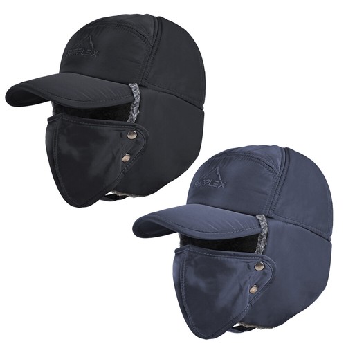 Sombrero Trampero Máscara Facial Invierno Cálido Aviador Piel Oreja Gorra Esquí Caza A prueba de viento - Imagen 18 de 21