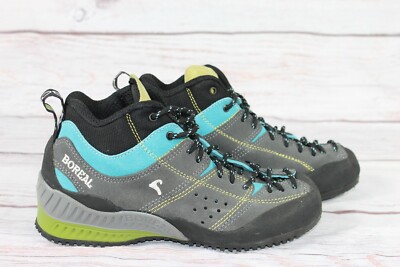 Boreal Flyers Vent Hiking Shoes Mens Size 5.5 Gray Green Lightweight Outdoor