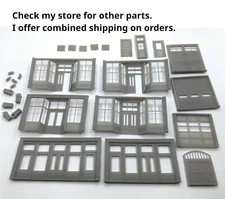 HO Scale Storefronts Lot Details Unpainted