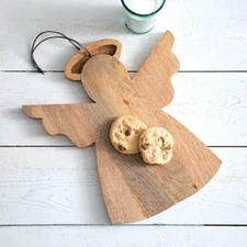 Festive Touch Angel Mango Wood Board Home & Holiday Kitchen Tool Collection