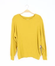 VELVET By Graham & Spencer Minta Long Sleeve Ribbed Sweater Marigold S $145 A1