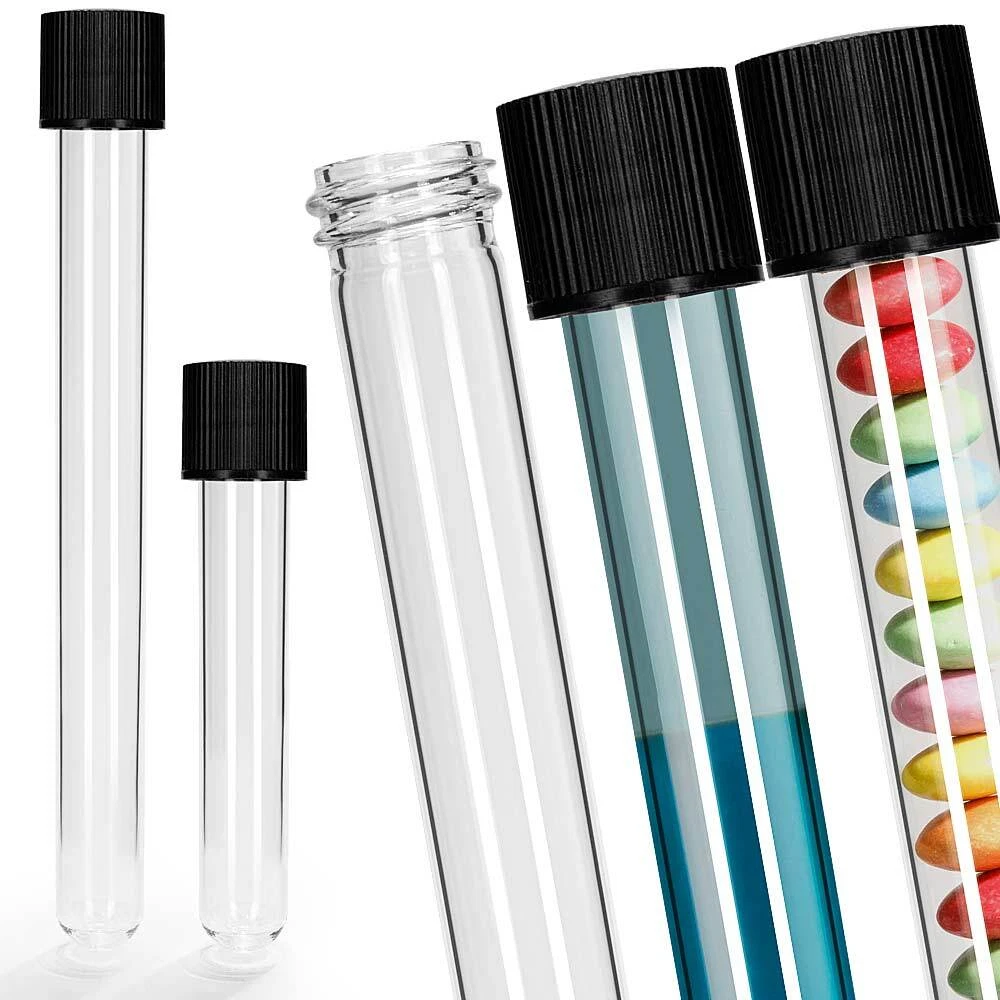 12 Stück Reagenzglas mit Schraubverschluss mit Schraubverschluss & Reinigungsbürste, 110ML Kunststoff Reagenzgläser Transparent, Groß Reagenzgläser für Hydroponics, Süßigkeiten, Gewürzen 12 Stück Reagenzglas mit Schraubverschluss mit Schraubverschluss & Reinigungsbürste, 110ML Kunststoff Reagenzgläser Transparent, Groß Reagenzgläser für Hydroponics, Süßigkeiten, Gewürzen