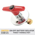 BATTERY ISOLATOR 200A 12v Fixed Key Switch Disconnect On Off for Car Marine Race