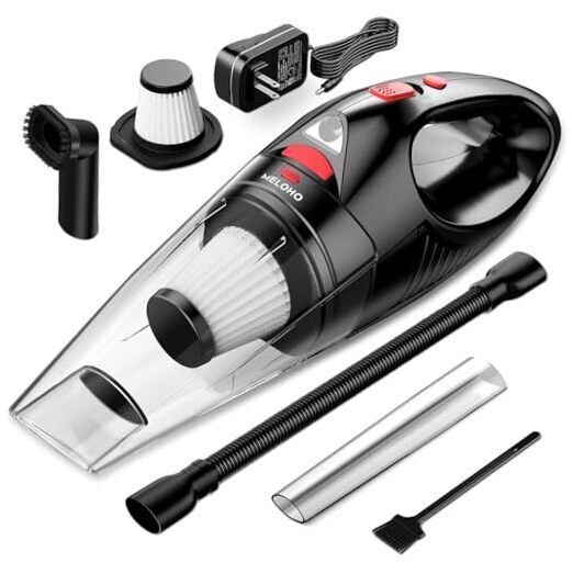 Cordless Handheld Car Vacuum Cleaner Portable Rechargeable High Power Red-image
