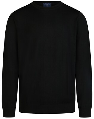 Marvelis Pullover Merinowolle Rundhals Ausschnitt schwarz