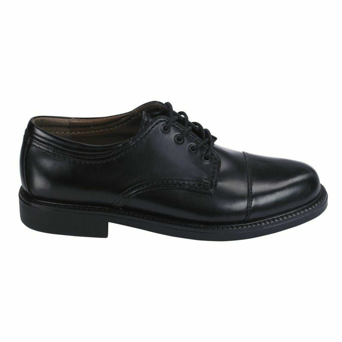 Thom McAn Karlov Black Leather Cap Toe Oxford Wide Width Mens Dress Shoe 11W Thom McAn Dress Shoes Mens 10 Karlov Oxford Black Leather  main image 3