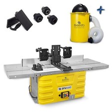 BAMATO Tischfräsmaschine BFM-610 inkl Spannzangenset + Absauganlage AB-110 Fräse