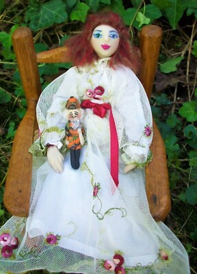 Clara and her Nutcracker (Ballet, Tchaikovsky) OOAK, Handmade, Art Doll