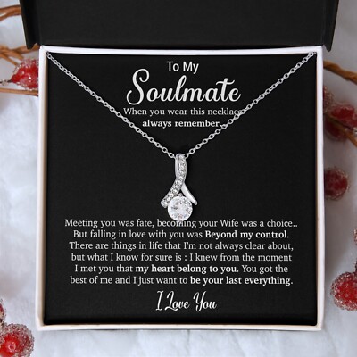 To My Soulmate Necklace, Anniversary Gift, Sentimental Gift, Soulmate Jewelry