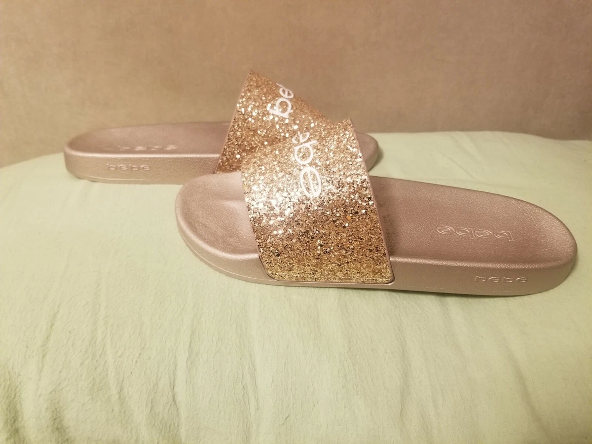 Bebe rose hotsell gold slides