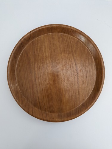Set of 7 Round Wood Plates Platters 12" - Picture 10 of 16