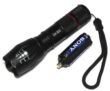 New GX800 GX-800 Tactical Military Grade LED Flashlight With Optical Zoom Lens
