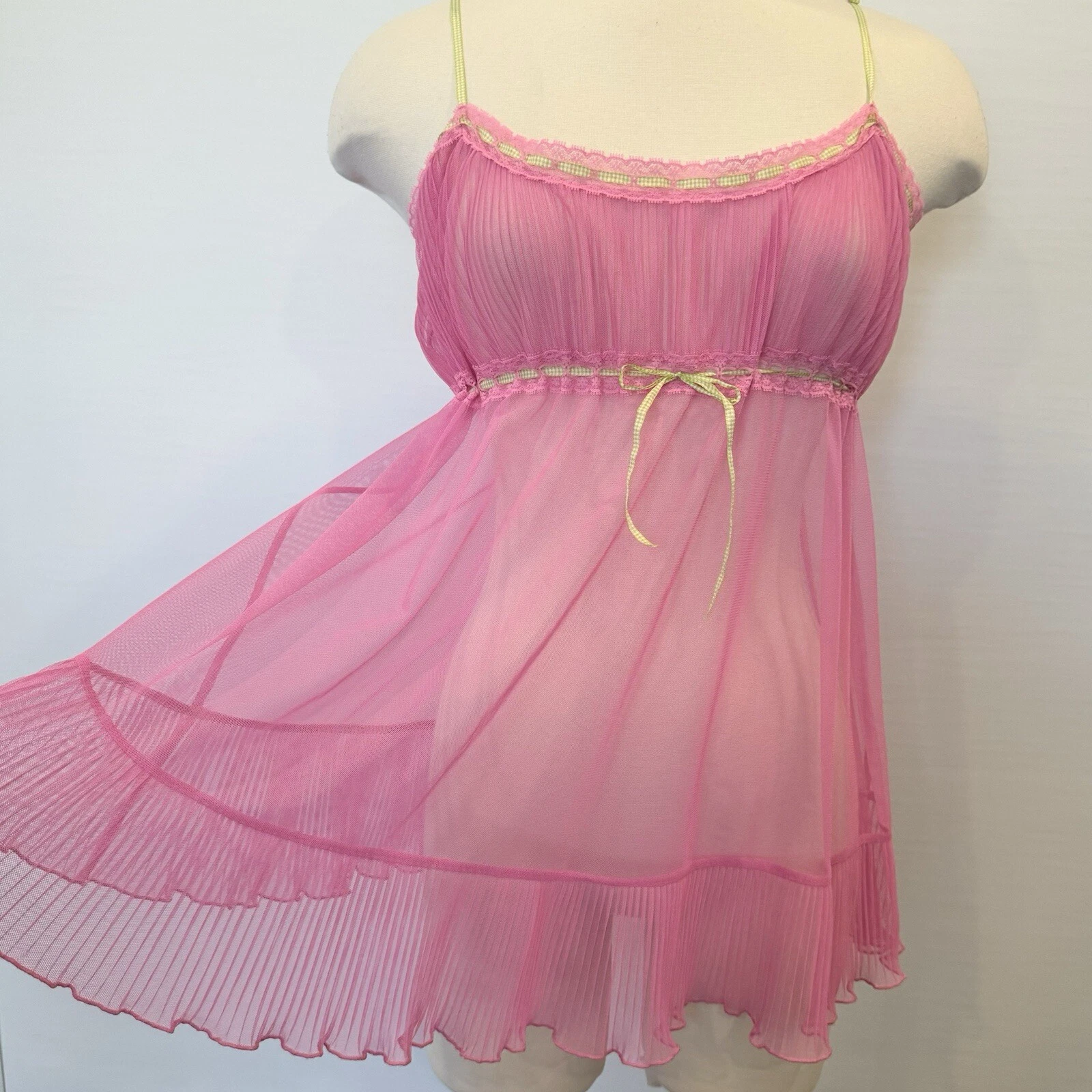 UNDERCOVER Abito slip bambola rosa Y2K Victoria's Secret cordino da latte L