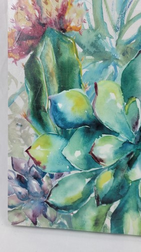 Canvas Wall Art Decor Succulent Garden Watercolor Painting Desert Western 12X12 - Picture 2 of 7