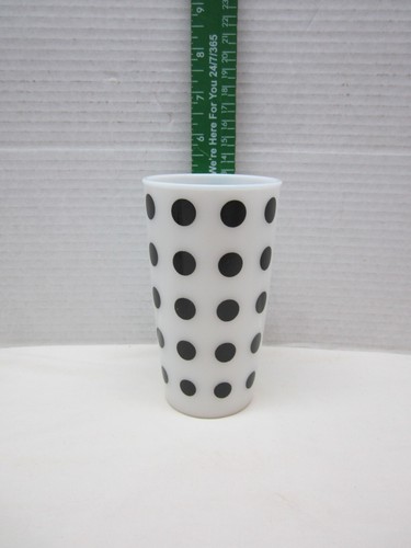 8 Vintage Black Polka Dot Anchor Hocking Fire King Drinking Glasses - Picture 8 of 8