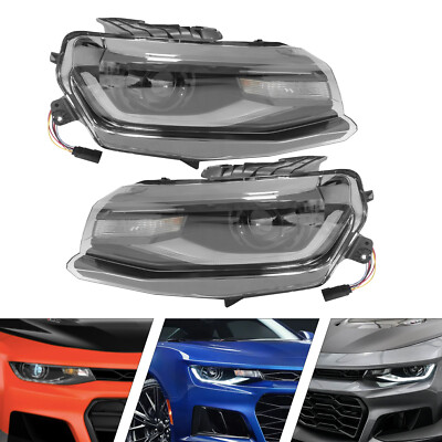 Pair Set For 2016-2022 Chevy Camaro HID/Xenon LED Projector Headlights Headlamps