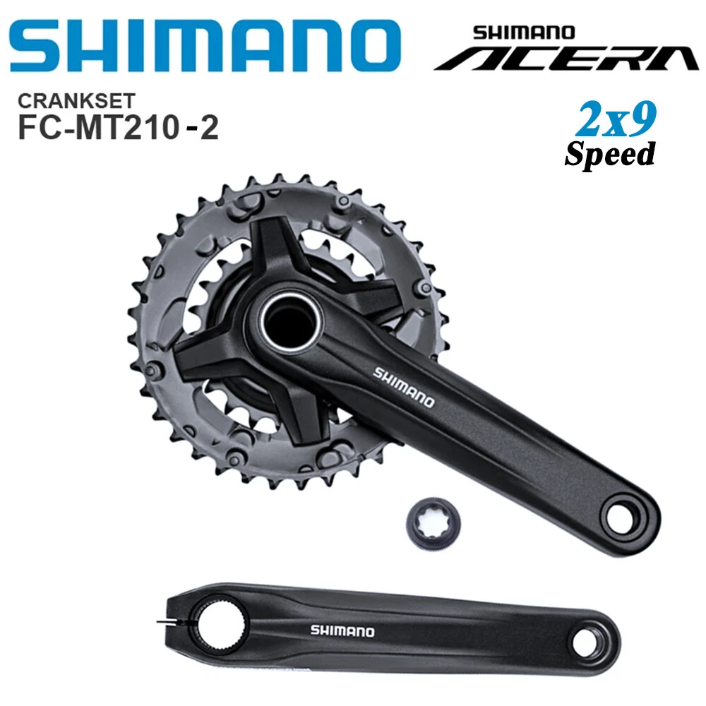 SHIMANO FC MT210 2x9 Speed MTB Bike HollowTech Crankset 36T Triple