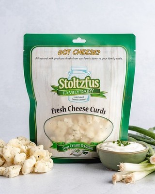 Stoltzfus Dairy Fresh Sour Cream & Onion Cheese Curds 8 oz   Pack of 4