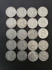 20 Benjamin Franklin Silver Half Dollars - Years 1948-63 Varying Marks/Condition