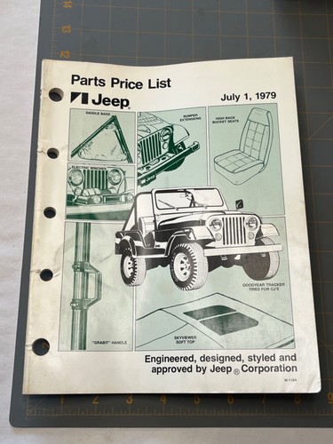Jeep Dealer Parts Price and Dealership List Catalog OEM W1164 July 1979 sl