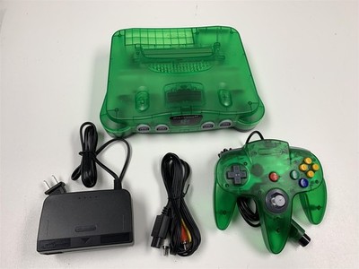 Nintendo 64 N64 Console Jungle Green Funtastic Refurbished Bundle 3rd Party Ctlr
