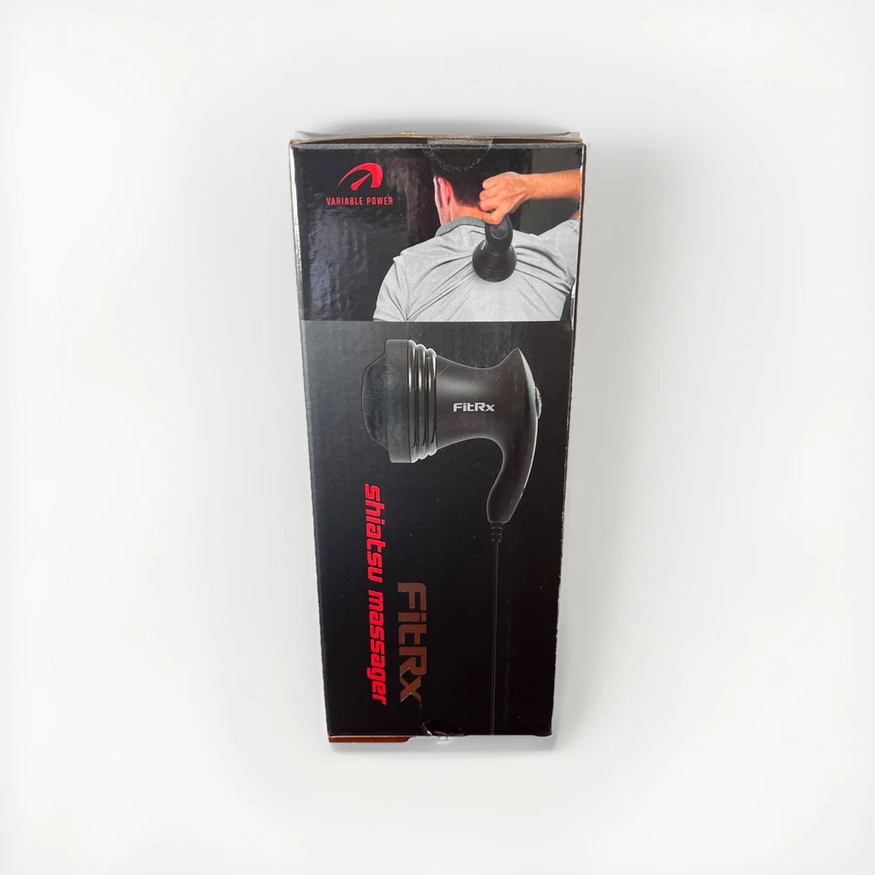 Massageador portátil FitRx shiatsu com configurações de energia variáveis e 3 acessórios - Imagem 4 de 4