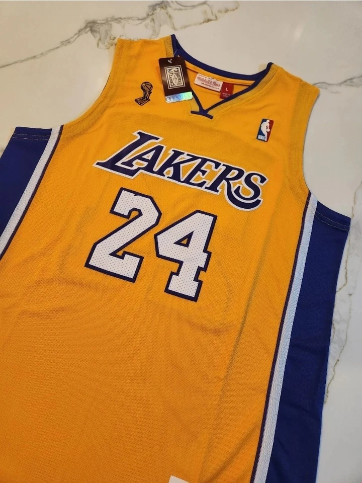 Mitchell & Ness 🔥 Kobe Bryant 🔥 #24 Lakers NBA Finals 2008-09 Jersey Men's LG - Image 4 of 4