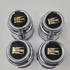 Keystone Wheels Center Caps Push Through Style Rim Covers Chrome Emblem