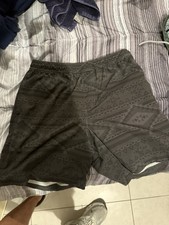 Men's Dark Gray Geometric Swim Shorts Bottom Elastic Waist Lined Patterned