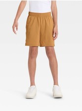 Boys Size M Shorts 8 Stretch Woven Khaki Pockets Drawstring All In Motion