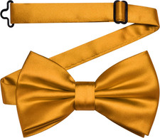 Solid Color Pre-tied Bow Tie Quality Adjustable Bowtie for Men Party Wedding