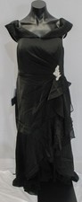 Azazie Women's Billing Mermaid Off The Shoulder Dress JL3 Black Size A12 NWT