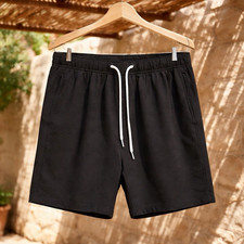 Hollister Swim Trunks Black Quick-Dry Built-In Lining Men's Size Medium