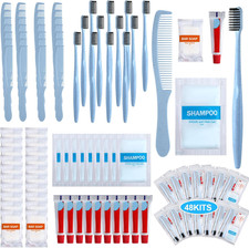 48 Sets Personal Hygiene Kit Basic Toiletry Kit Homeless Care Package for Men Wo