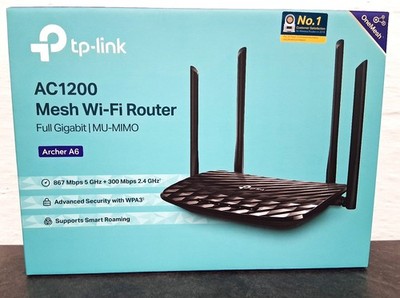TP-Link AC1200 Smart WiFi Router Full Gigabit Archer A6