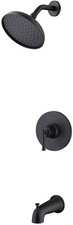 Glacier Bay Oswell Single-Handle Tub/Shower Faucet, Matte Black Valve Included