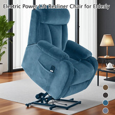 Electric Power Lift Recliner Chair Sofa for Elderly Livingroom w/ Remote Control